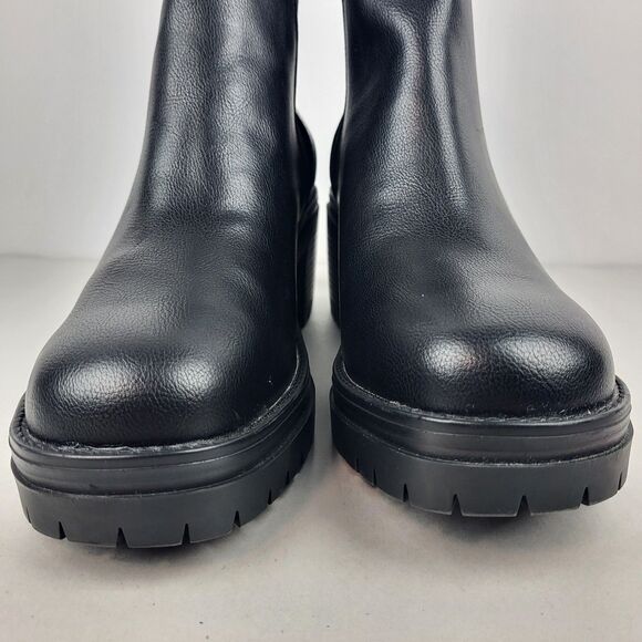 MIA Rusty Chelsea Pull On Lug Sole Booties Black Elastic Closure Size 11 - Picture 8 of 14